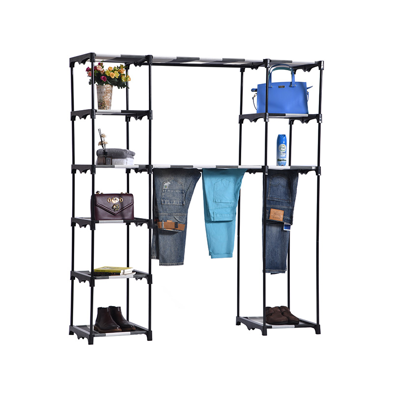 DIY Double Pole Clothes Drying Laundry Hanger Rack